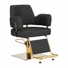 Hairdressing chair GABBIANO LINZ GOLD Black